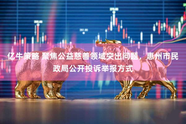 亿牛策略 聚焦公益慈善领域突出问题，惠州市民政局公开投诉举报方式